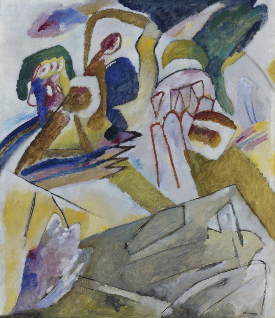 Improvizáció 18 (sírkővel) alkotó: Wassily Kandinsky