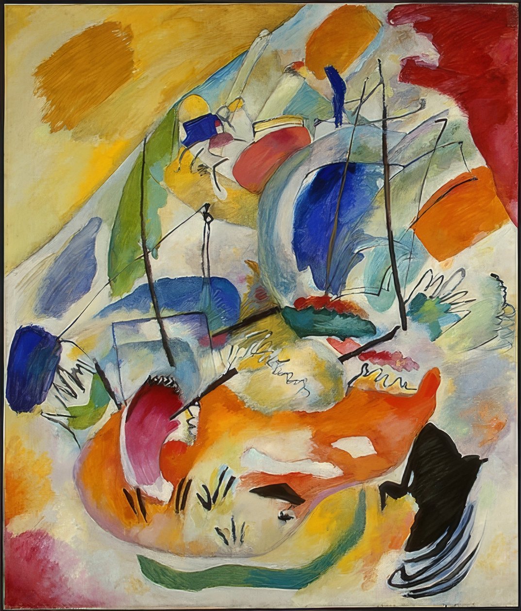 Improvizáció 31 (tengeri csata). 1913 alkotó: Wassily Kandinsky