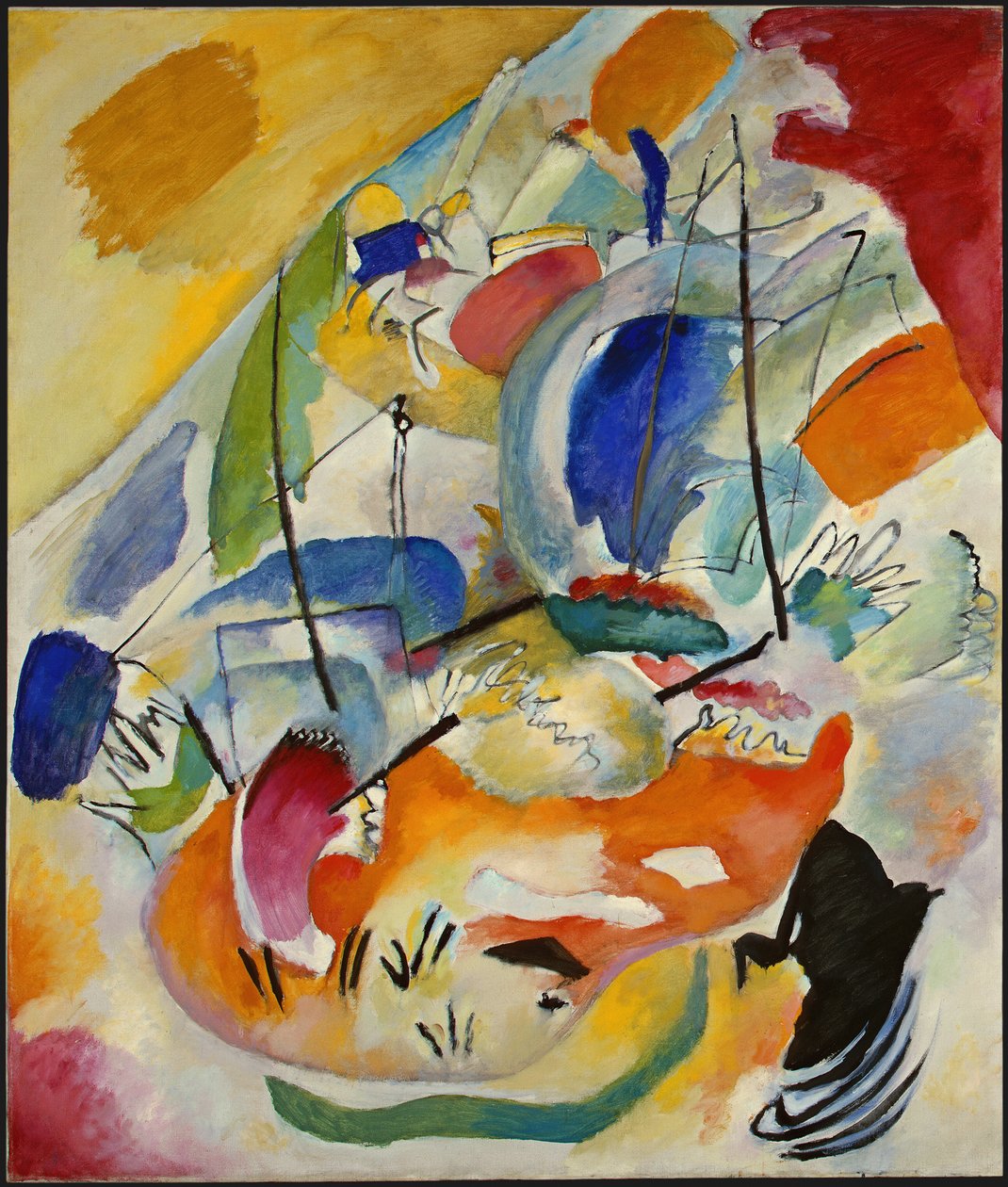 "" Improvizáció ೩೧, tengeri csata "" Butte Nail Novel - Painter Day Vaszilij Kandinszkij (a Vassily Kandinsky au Kandinsky alkotó: Wassily Kandinsky