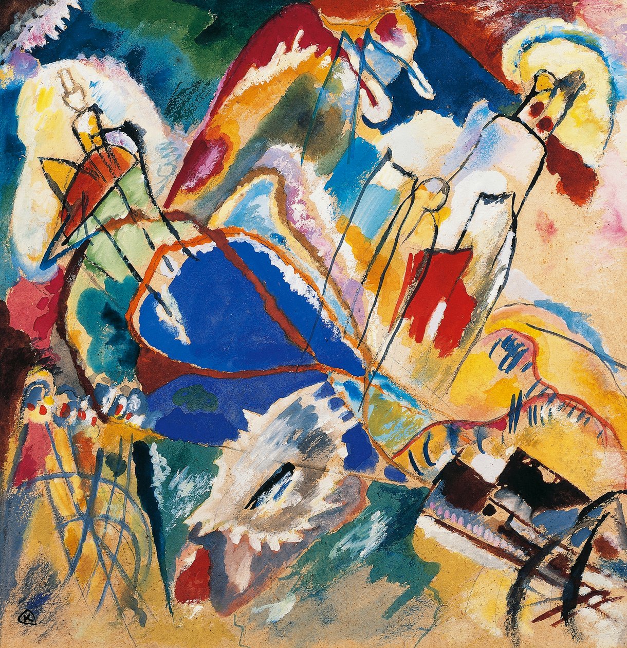 30. improvizáció (ágyúk) alkotó: Wassily Kandinsky