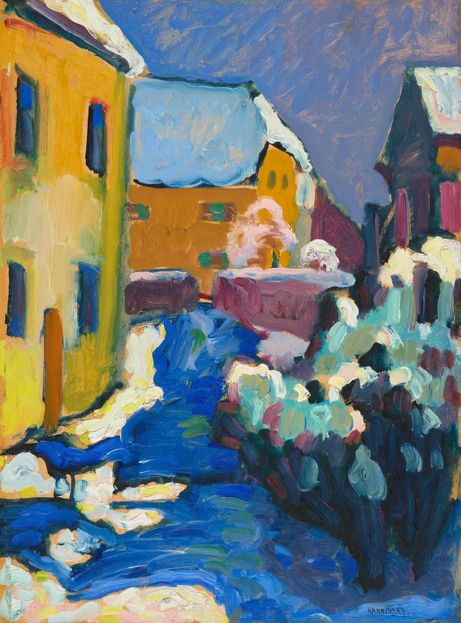 Kochel - Temető és plébániaház alkotó: Wassily Kandinsky