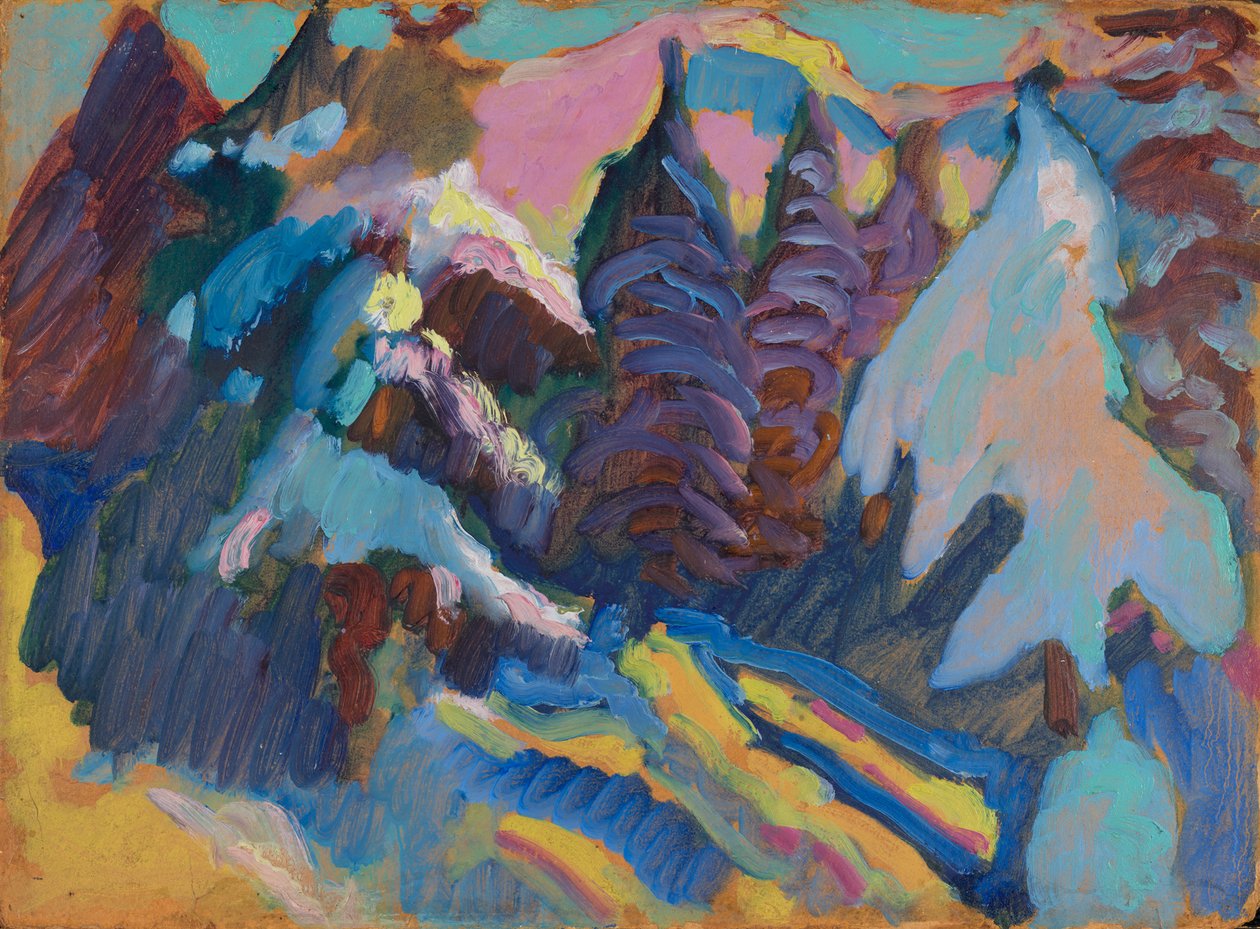 Kochel - Hóval borított fák alkotó: Wassily Kandinsky