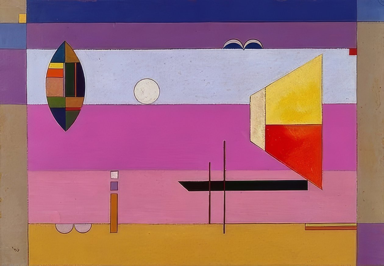 Hűvös csíkok. 1930 alkotó: Wassily Kandinsky
