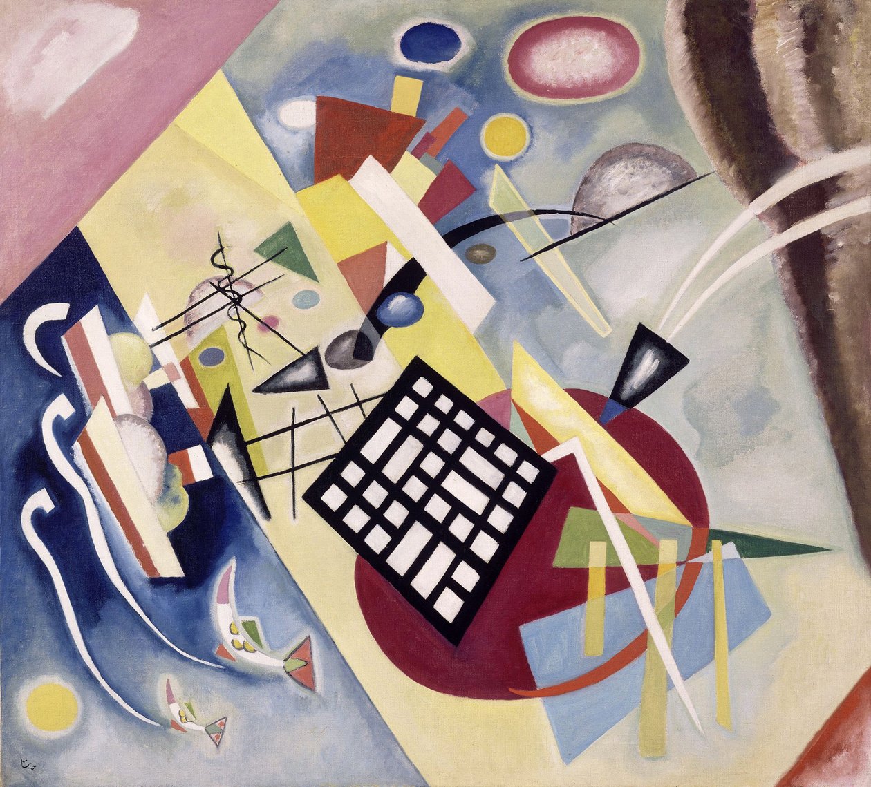 „A fekete rács” Vaszilij Kandinszkij (vagy Wassily Kandinski vagy Kandinskij) festménye alkotó: Wassily Kandinsky