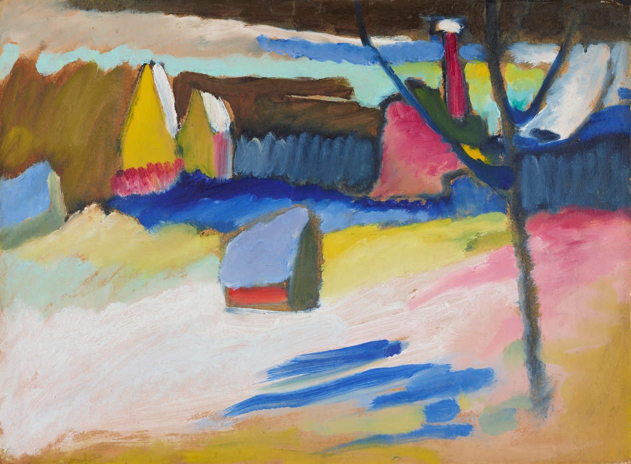 Murnau - Táj kopasz fával alkotó: Wassily Kandinsky