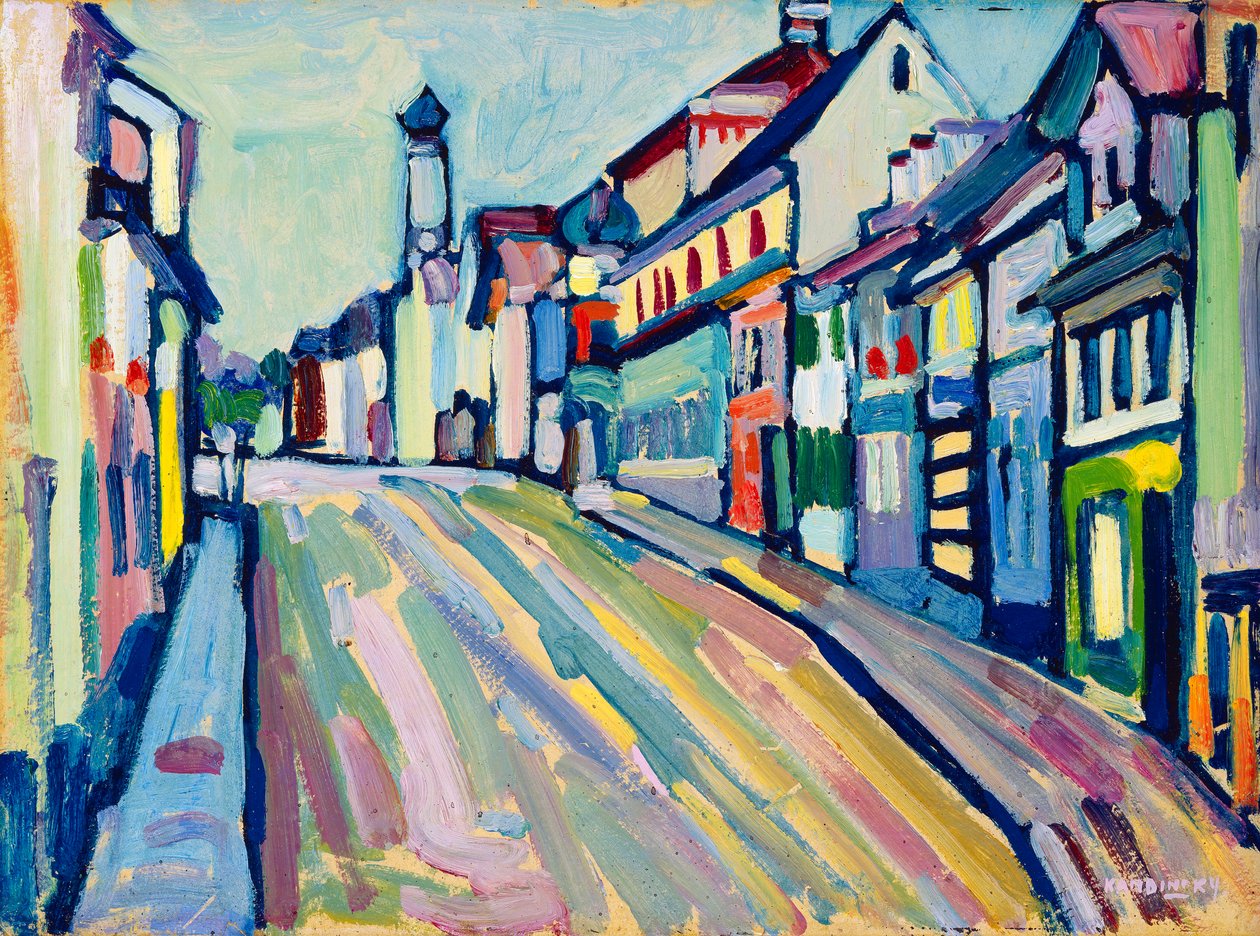 Murnau - Alsó piac utca; Murnau – Untermarkt alkotó: Wassily Kandinsky