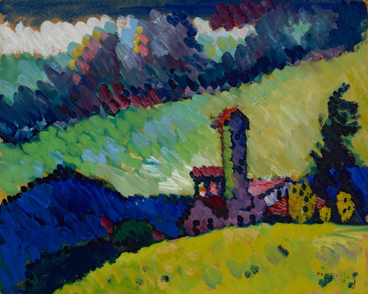 Murnau - Tanulmány a „Táj toronnyal” című műhöz alkotó: Wassily Kandinsky