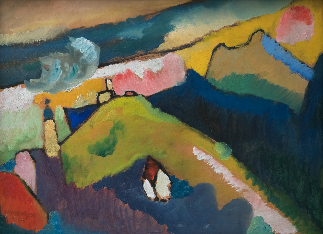 Murnau - hegyi táj templommal alkotó: Wassily Kandinsky