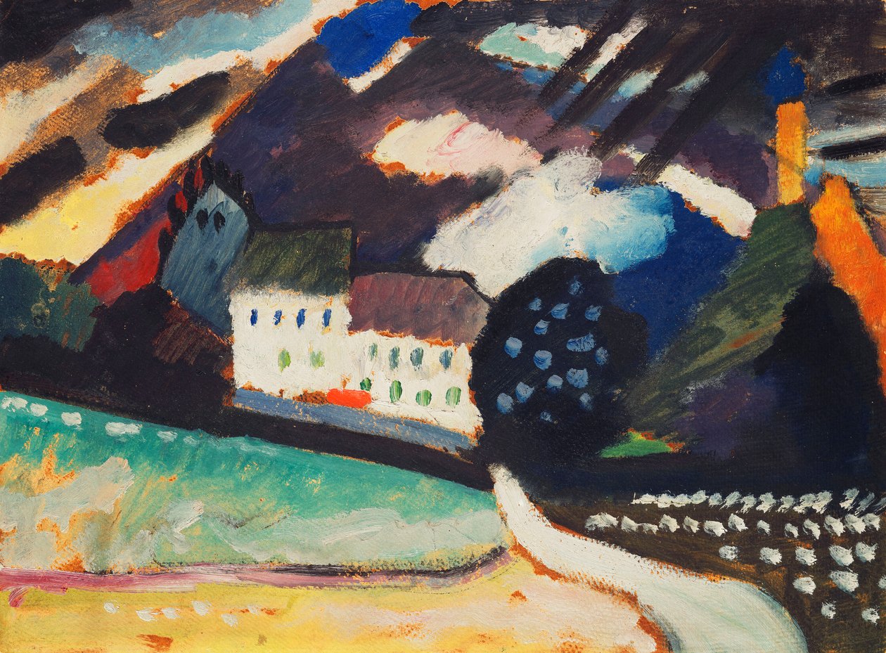 Murnau vára és temploma II; Murnau, vár és templom II alkotó: Wassily Kandinsky
