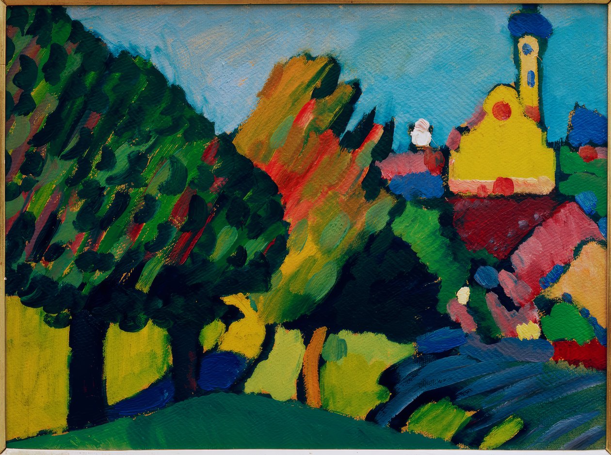 Murnau - Őszi táj templommal alkotó: Wassily Kandinsky