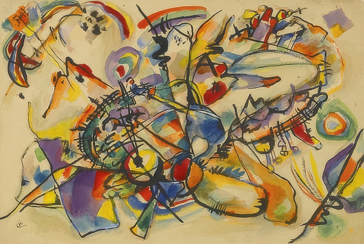 Névtelen. 1916 körül alkotó: Wassily Kandinsky