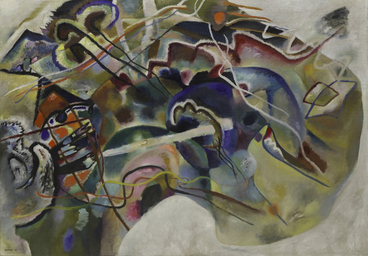 Festmény fehér szegéllyel, 1913 alkotó: Wassily Kandinsky