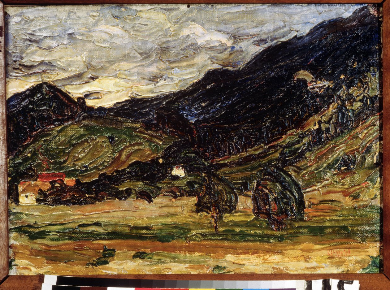 ""Táj"" Vaszilij Kandinszkij (vagy Vaszilij Kandinszkij vagy Kandinszkij) festménye alkotó: Wassily Kandinsky