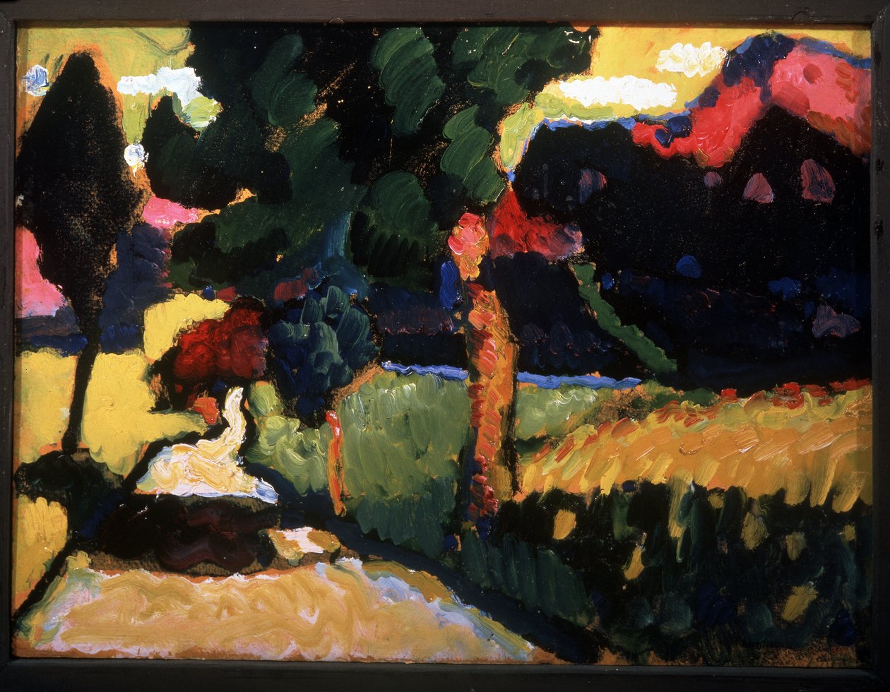 „Nyári táj” Vaszilij Kandinszkij (vagy Wassily Kandinski vagy Kandinskij) festménye alkotó: Wassily Kandinsky