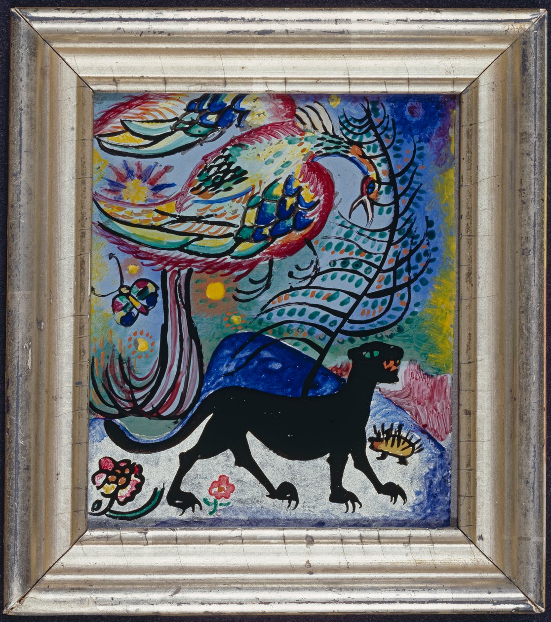 Fantasy madár és fekete párduc alkotó: Wassily Kandinsky