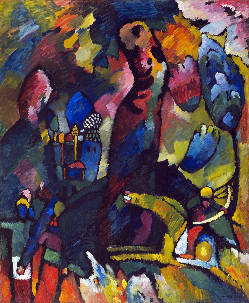 ""Kép íjászsal"" Peinture de Vassily Kandinsky (ou Wassily Kandinski ou Kandinskij alkotó: Wassily Kandinsky