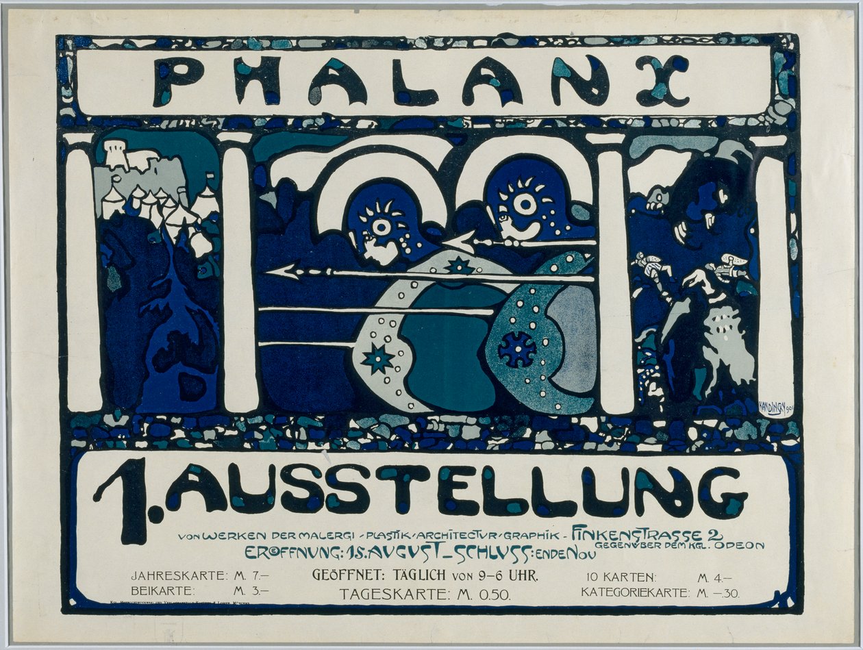 A Falanx első kiállításának plakátja alkotó: Wassily Kandinsky
