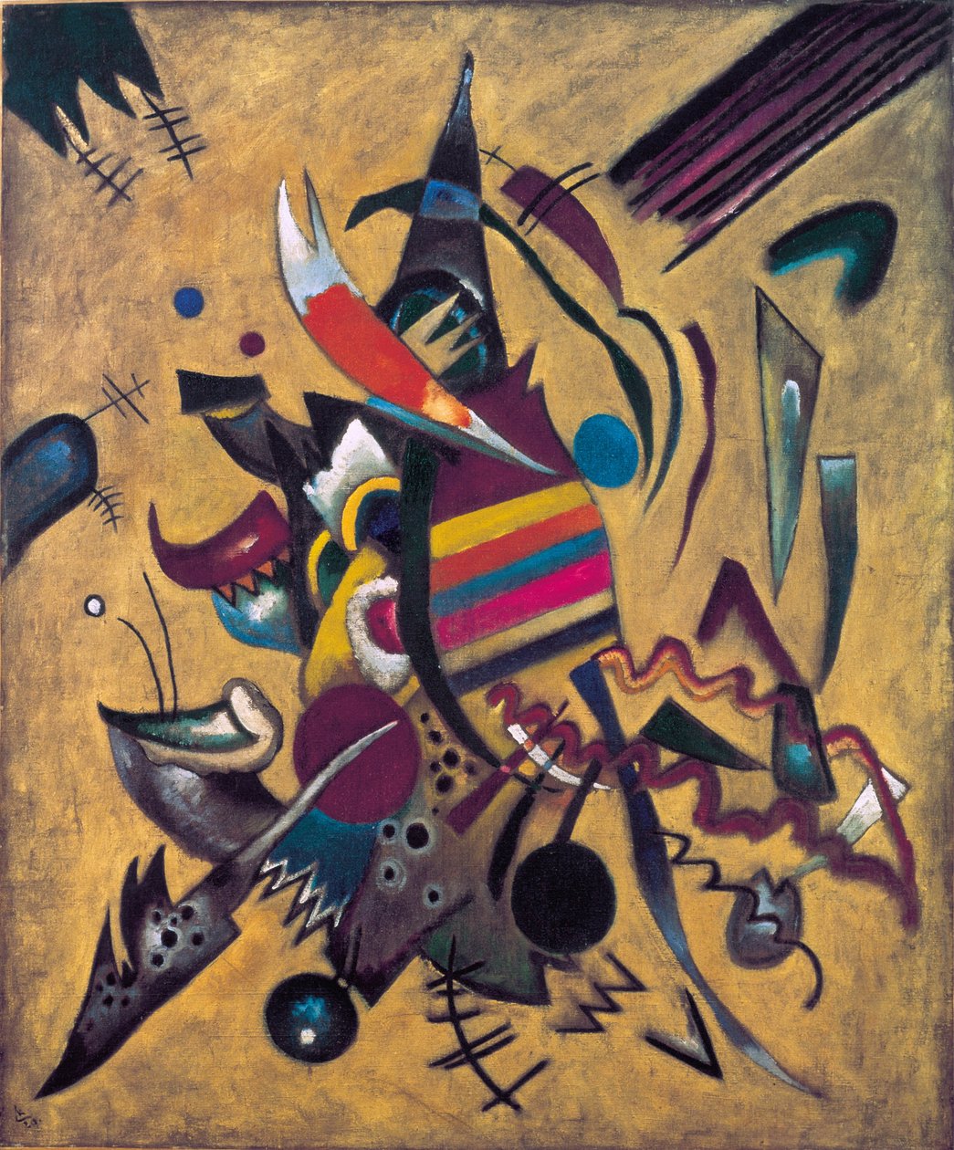 ""Pontok"" Vaszilij Kandinszkij (vagy Vaszilij Kandinszkij vagy Kandinszkij) festménye alkotó: Wassily Kandinsky