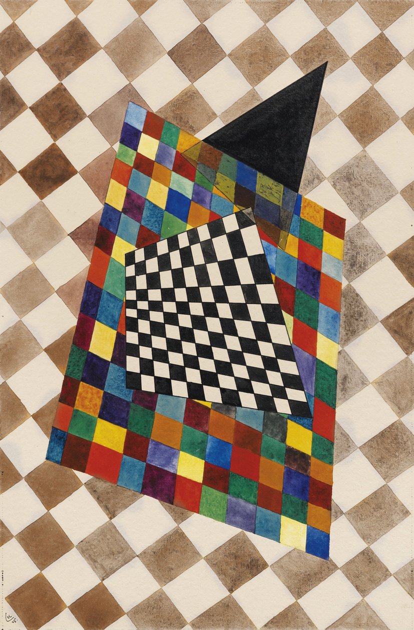 "Quadrille"" (négyzet) Aquarelle de Wassily Kandinsky (vagy Wassily Kandinsky vagy Kandinsky alkotó: Wassily Kandinsky