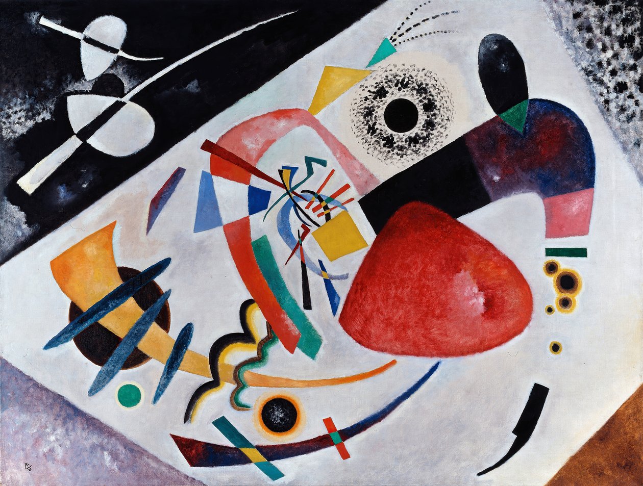 Vörös folt II, alkotó: Wassily Kandinsky