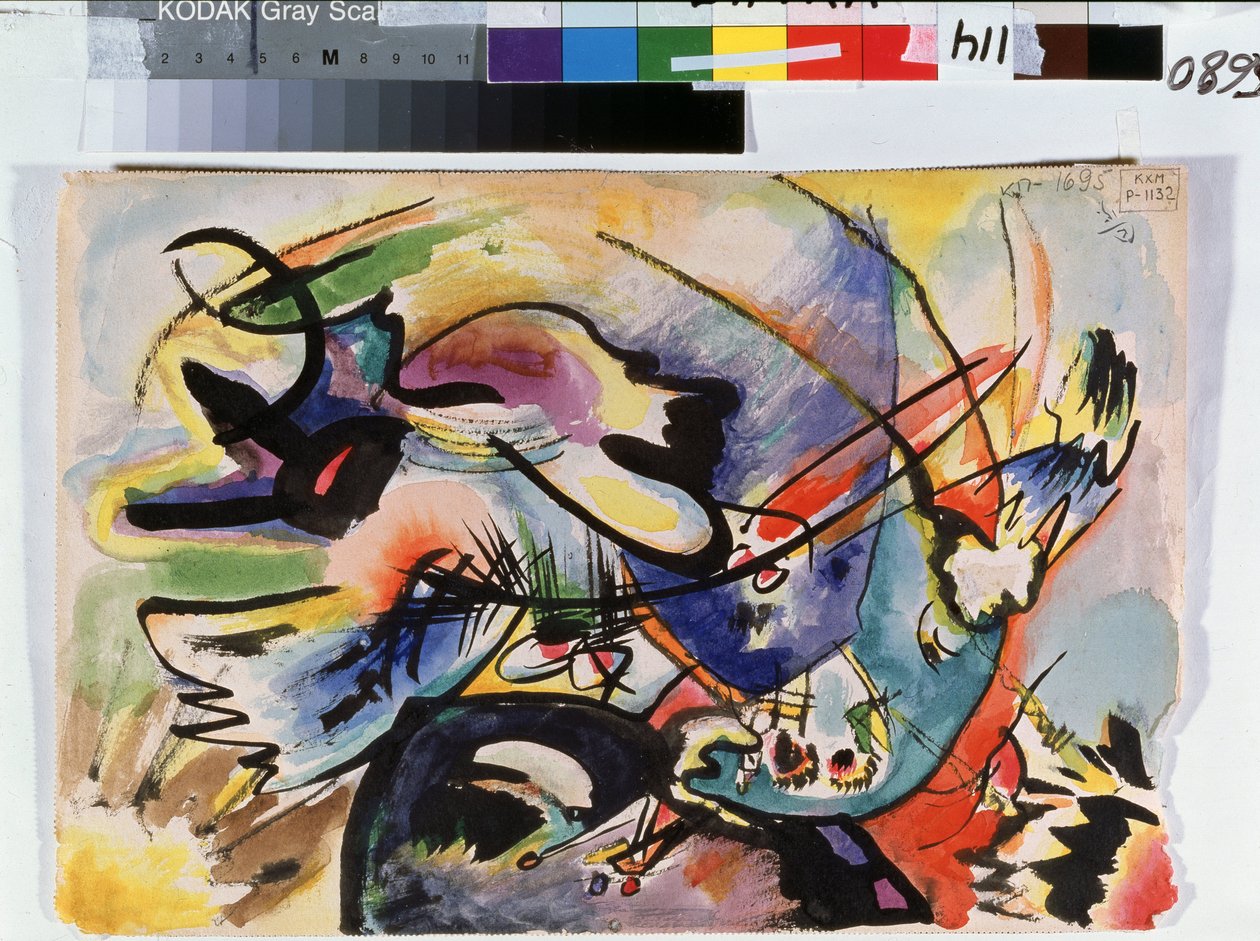 „Vörös és fekete” Vaszilij Kandinszkij (vagy Wassily Kandinski vagy Kandinskij) festménye alkotó: Wassily Kandinsky