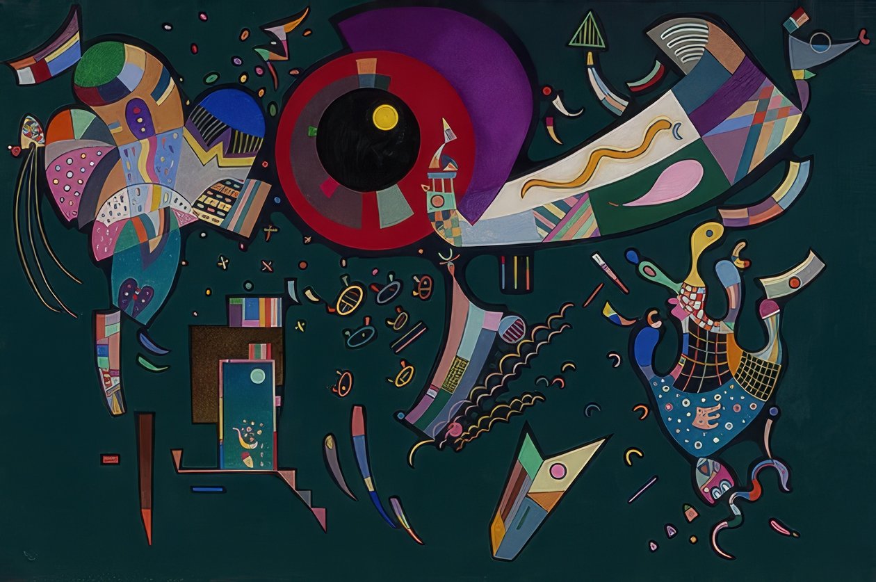 A kör körül (Autour du cercle). 1940 alkotó: Wassily Kandinsky