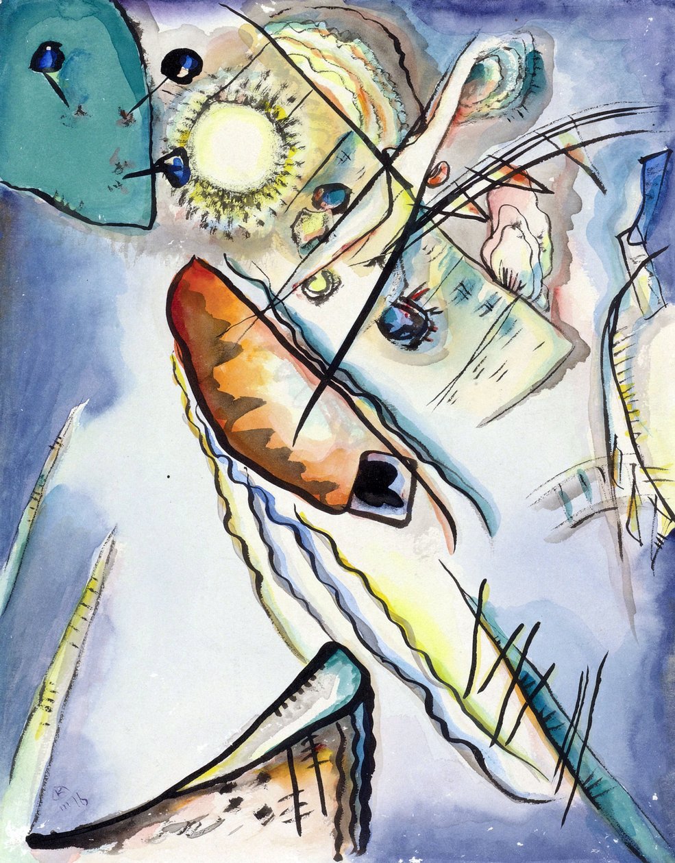"" Sans Tittare "" Aquarelle Day Vaszilij Kandinszkij (avagy Vaszilij Kandinszkij au Kandinszkij) alkotó: Wassily Kandinsky