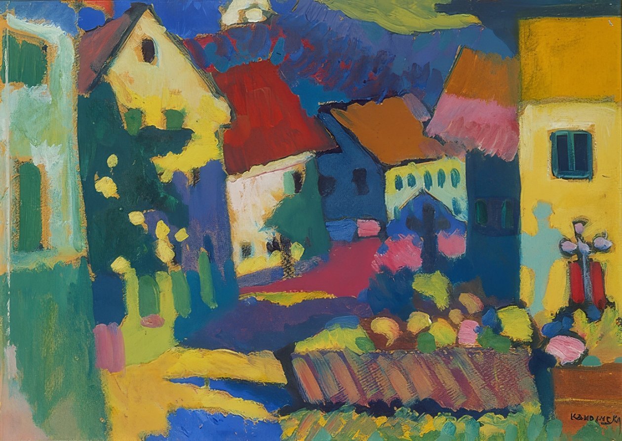 Murnau utca. 1909-14 körül alkotó: Wassily Kandinsky