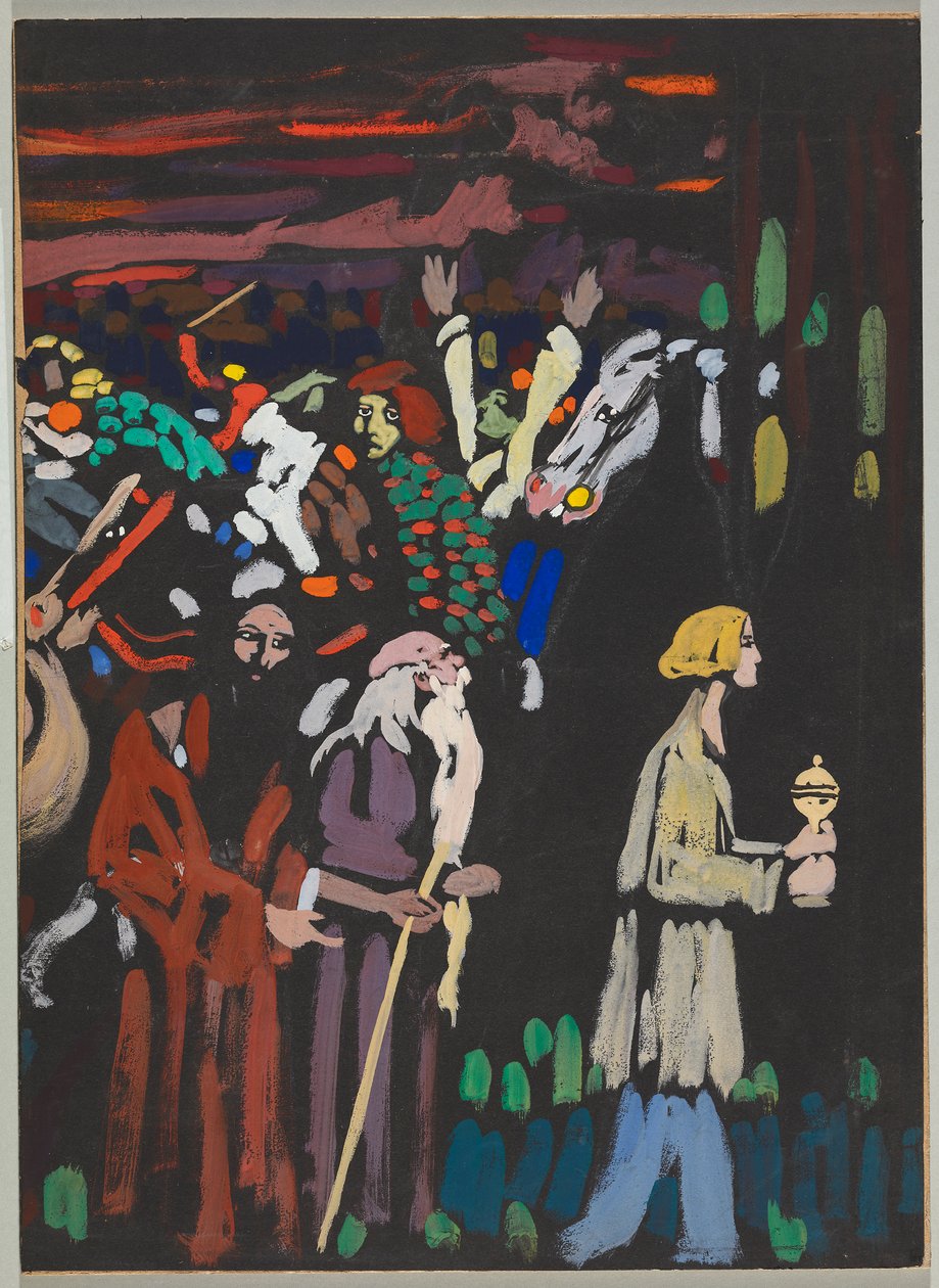 Tanulmány a „Pánik” című műhöz alkotó: Wassily Kandinsky