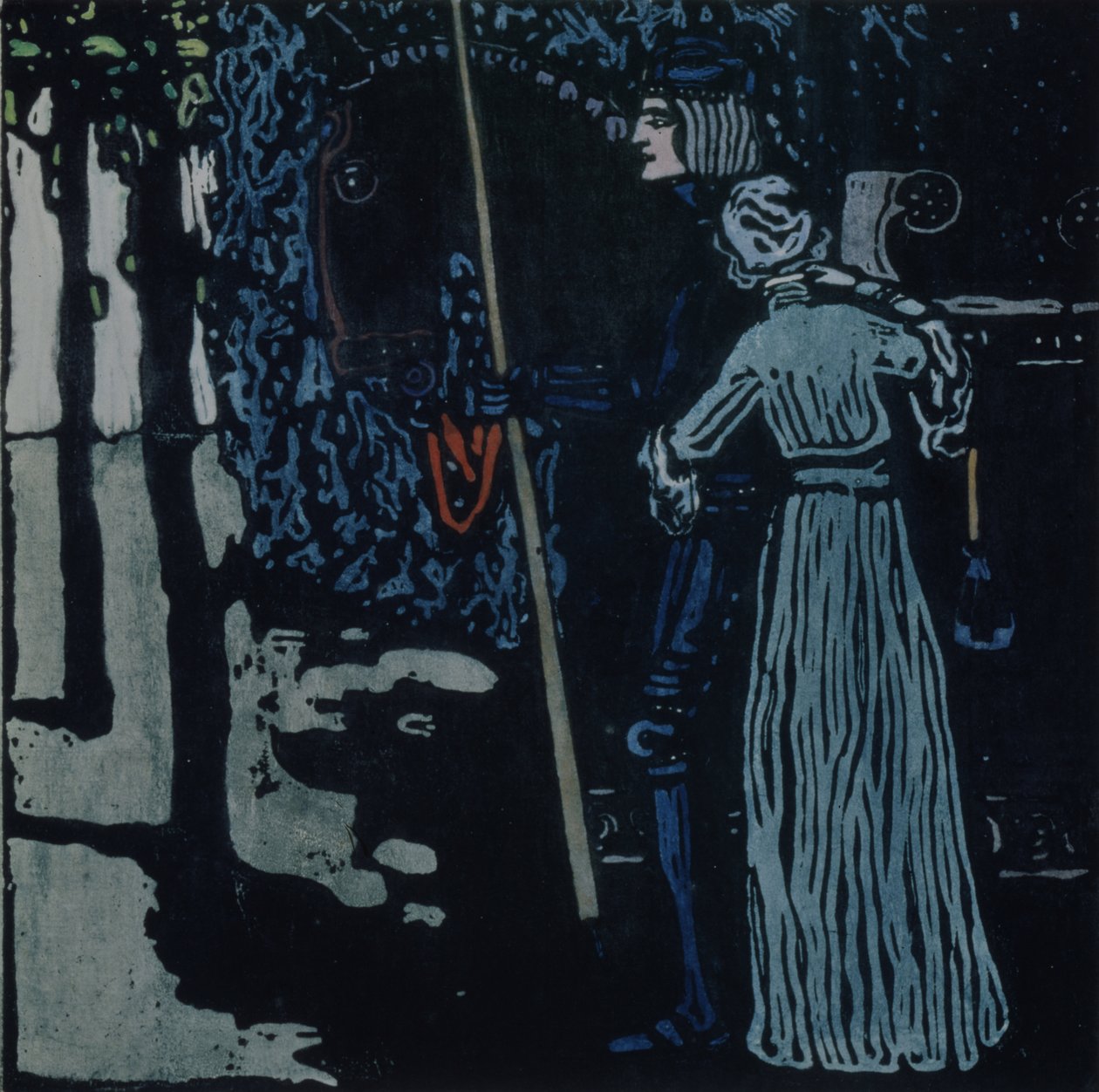 A búcsú, 1907 alkotó: Wassily Kandinsky