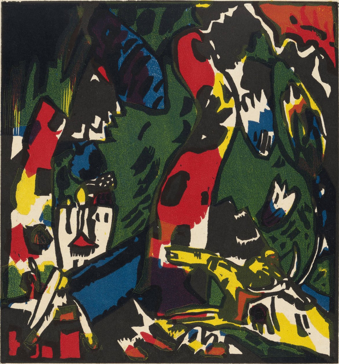 ""Egy íjász"" Vaszilij Kandinszkij (vagy Wassily Kandinski vagy Kandinskyj) festménye alkotó: Wassily Kandinsky