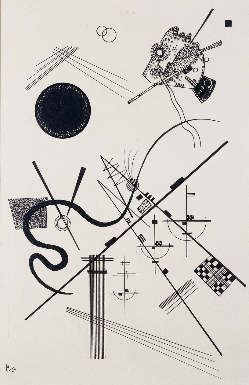 Cím nélkül (4. rajz); Untitled (Dessin 4) alkotó: Wassily Kandinsky