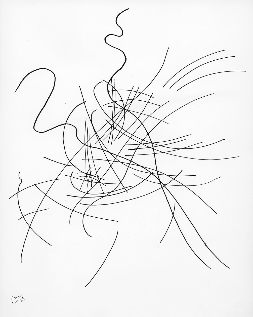 Cím nélkül, 1923 (toll és tinta papíron) (bw fotó) alkotó: Wassily Kandinsky