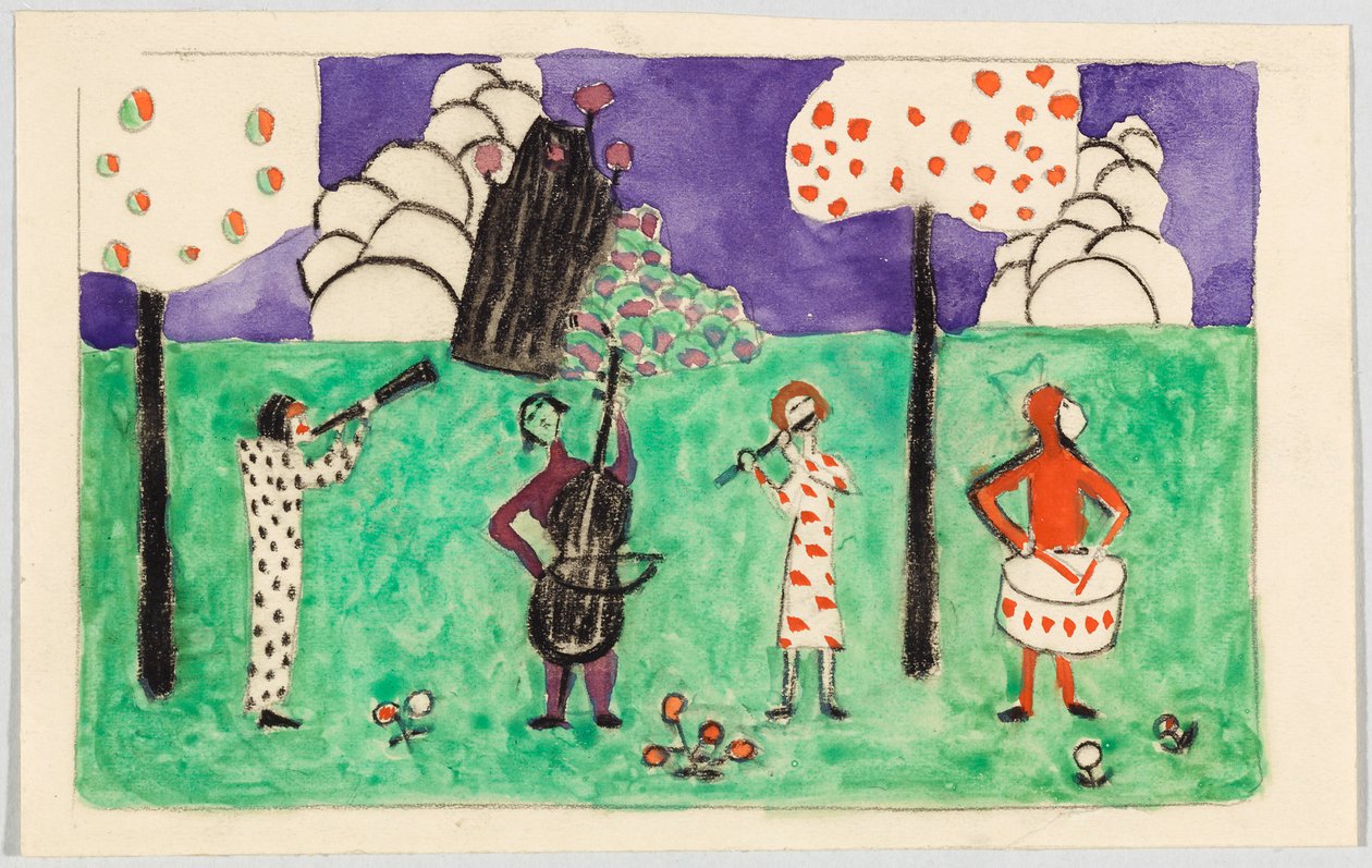 Négy zenész a tájban alkotó: Wassily Kandinsky