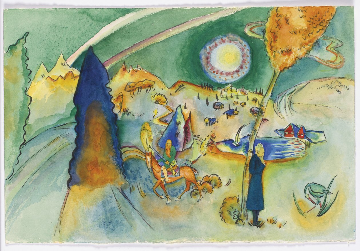 Akvarell Poul Bjerre számára alkotó: Wassily Kandinsky