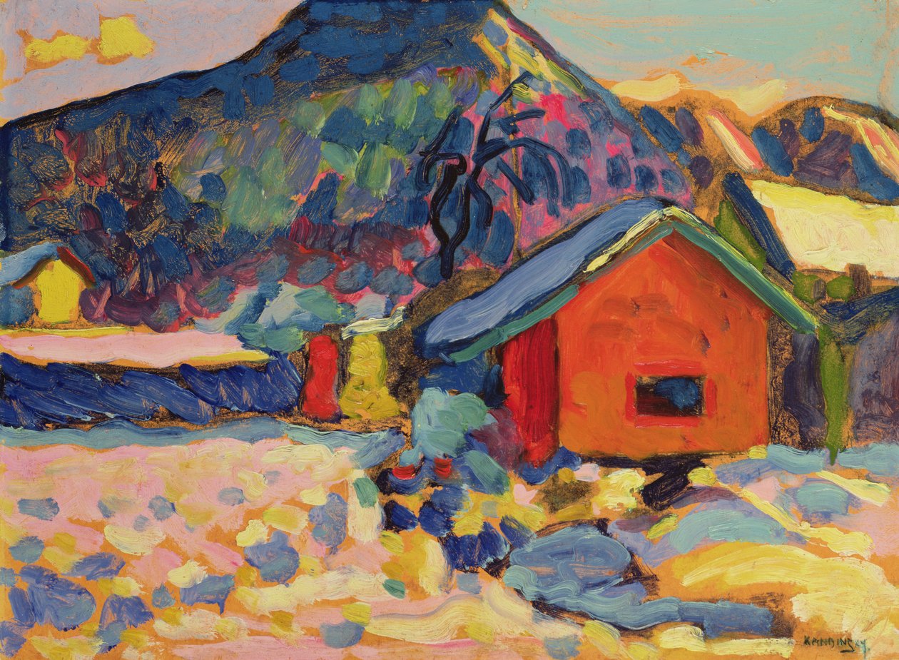 Téli tanulmány a hegytel, 1908 alkotó: Wassily Kandinsky