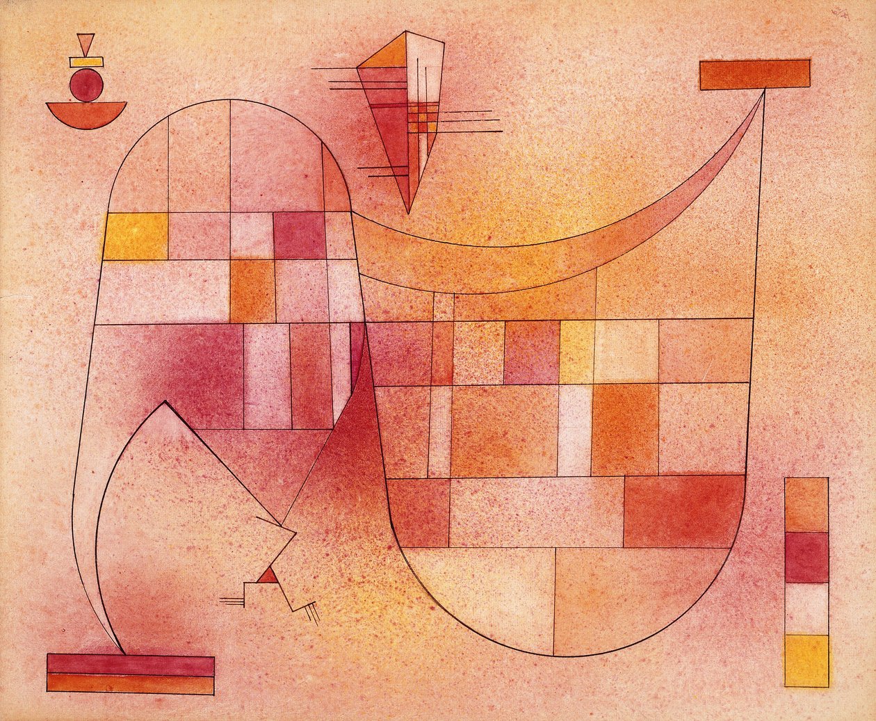 sárga rózsaszín; Gelb Rosa alkotó: Wassily Kandinsky