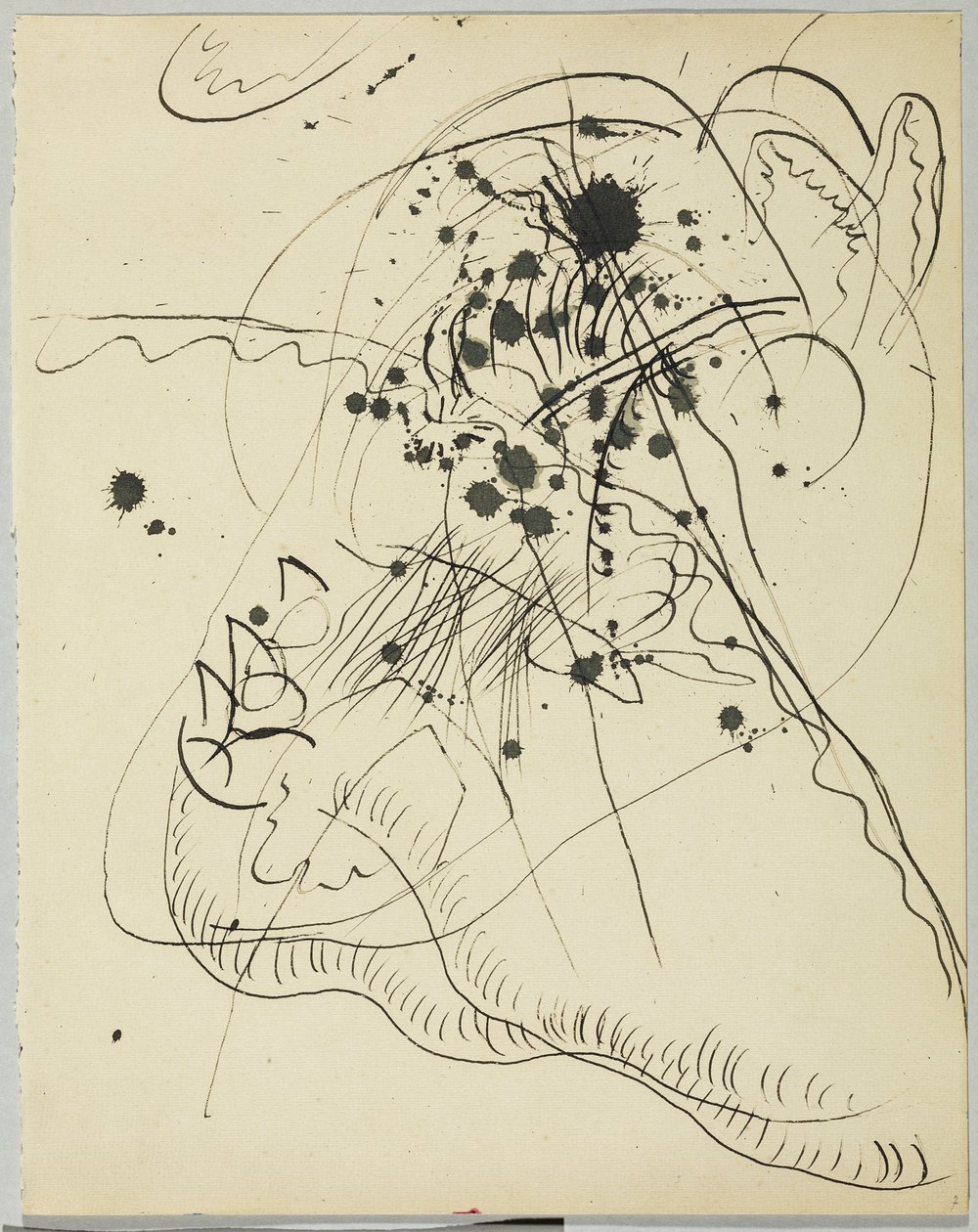 Rajz a „kék folt” után alkotó: Wassily Kandinsky