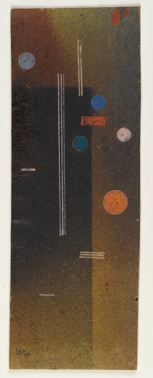 Cím nélkül (Ohne Titel) 1930 (olaj és gouache a fedélzeten) alkotó: Wassily & Marc Franz (1880 1916) Kandinsky
