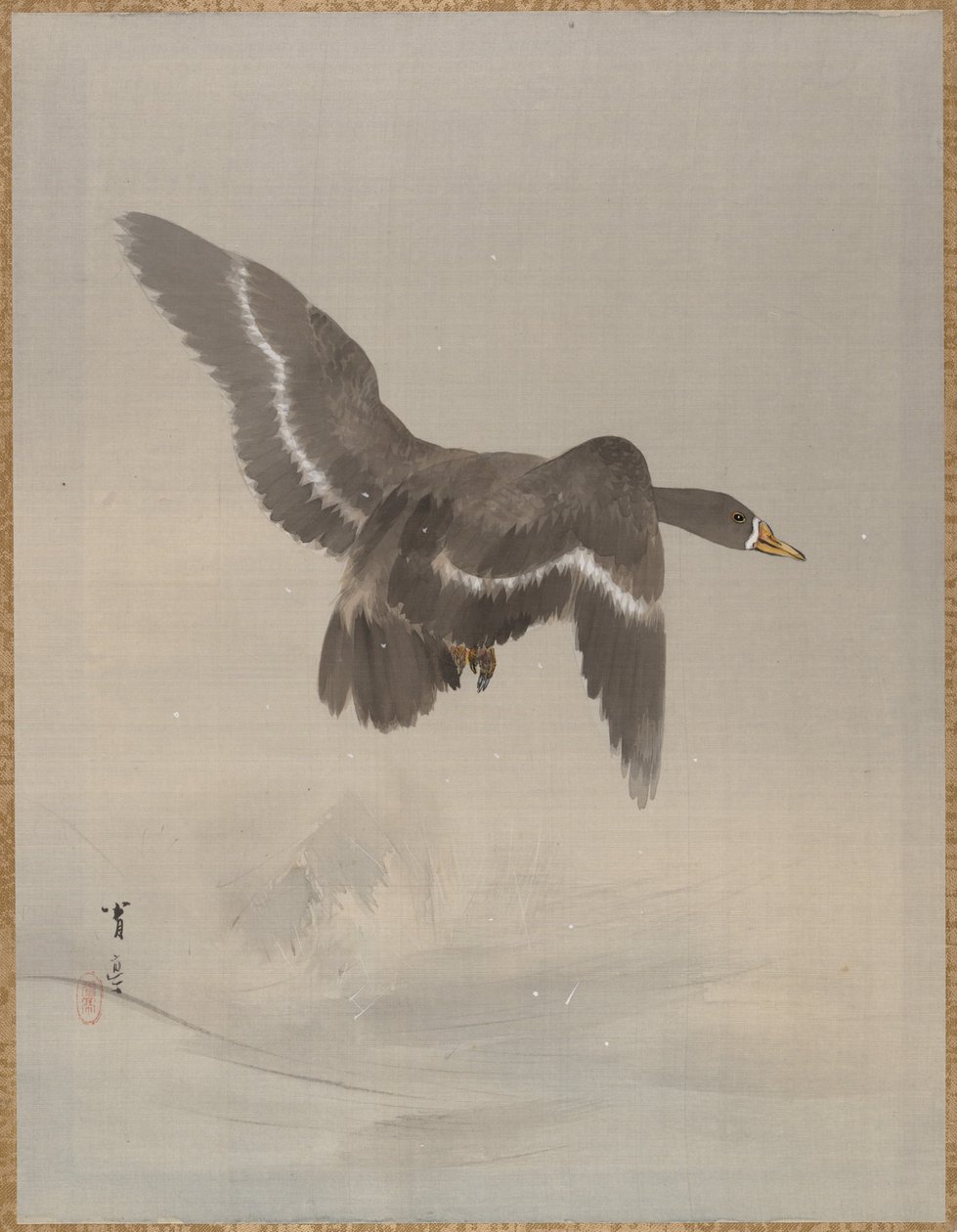 Repülő liba, kb. 1887. alkotó: Watanabe Seitei