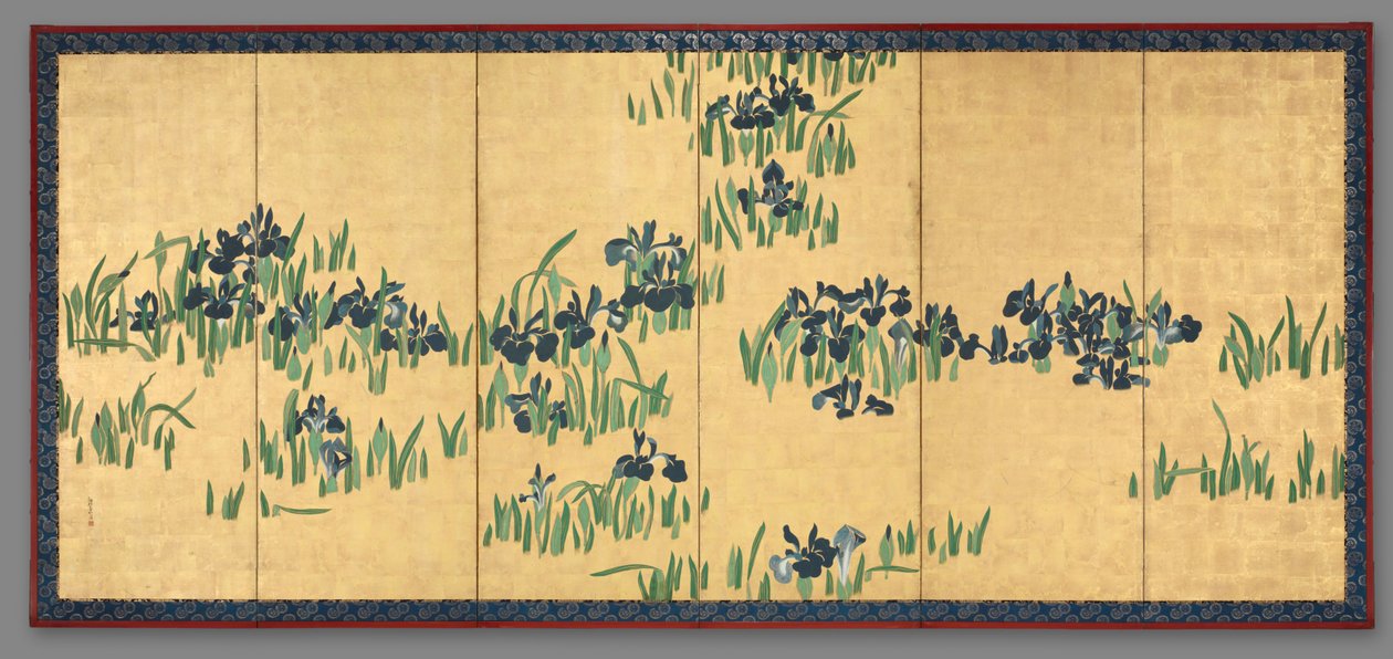 Íriszek, 1700-as évek. alkotó: Watanabe Shiko