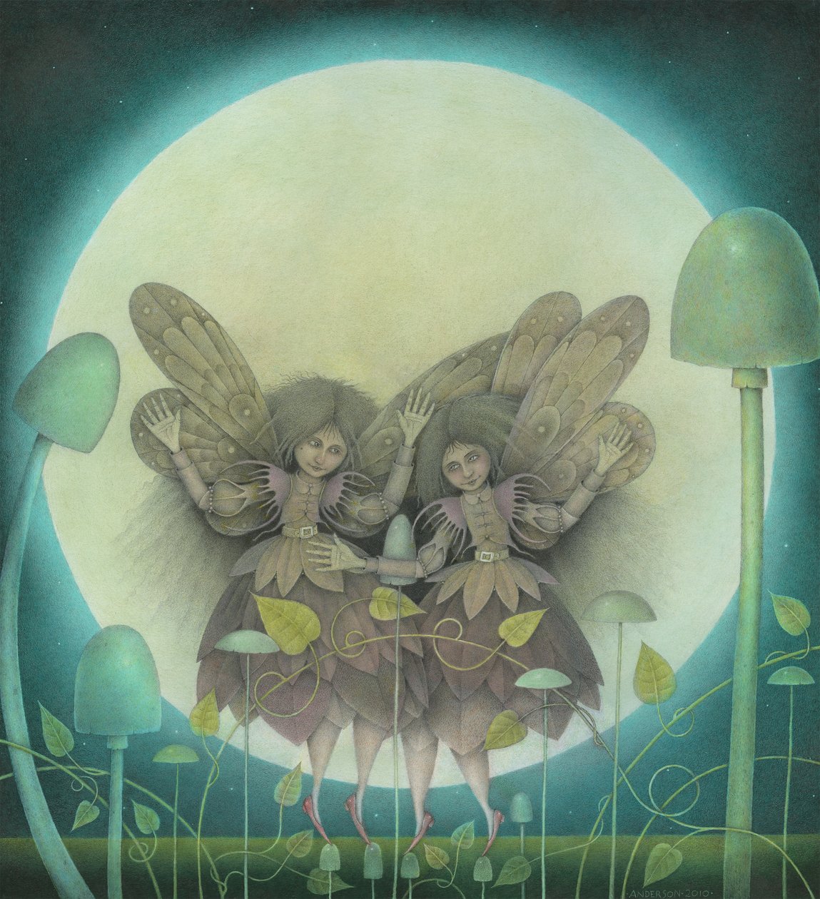 Táncoló tündérek, 2011 (vegyes technika) alkotó: Wayne Anderson