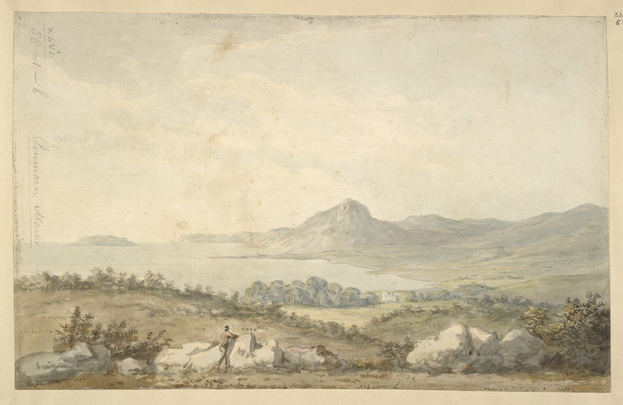 Térképek K. Felül. 46 58 1b „Lord Penrhyn és Penmaenmawr Bangorból”, 1780-1800 (akvarell, papír) alkotó: Welsh school