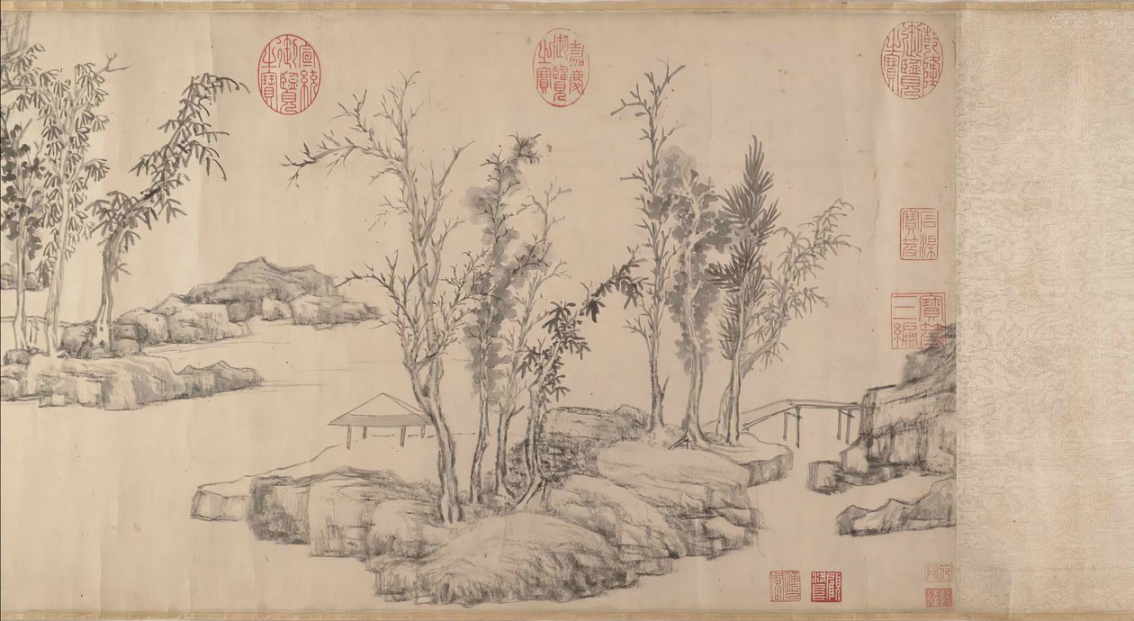 Nyári menedékhely az Eastern Grove-ban, adat szerint 1515 előtt. alkotó: Wen Zhengming