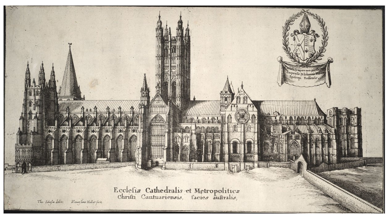 Canterbury katedrális, déli oldalon alkotó: Wenceslaus Hollar