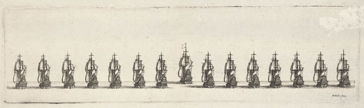 Egy flotta a sorban alkotó: Wenceslaus Hollar