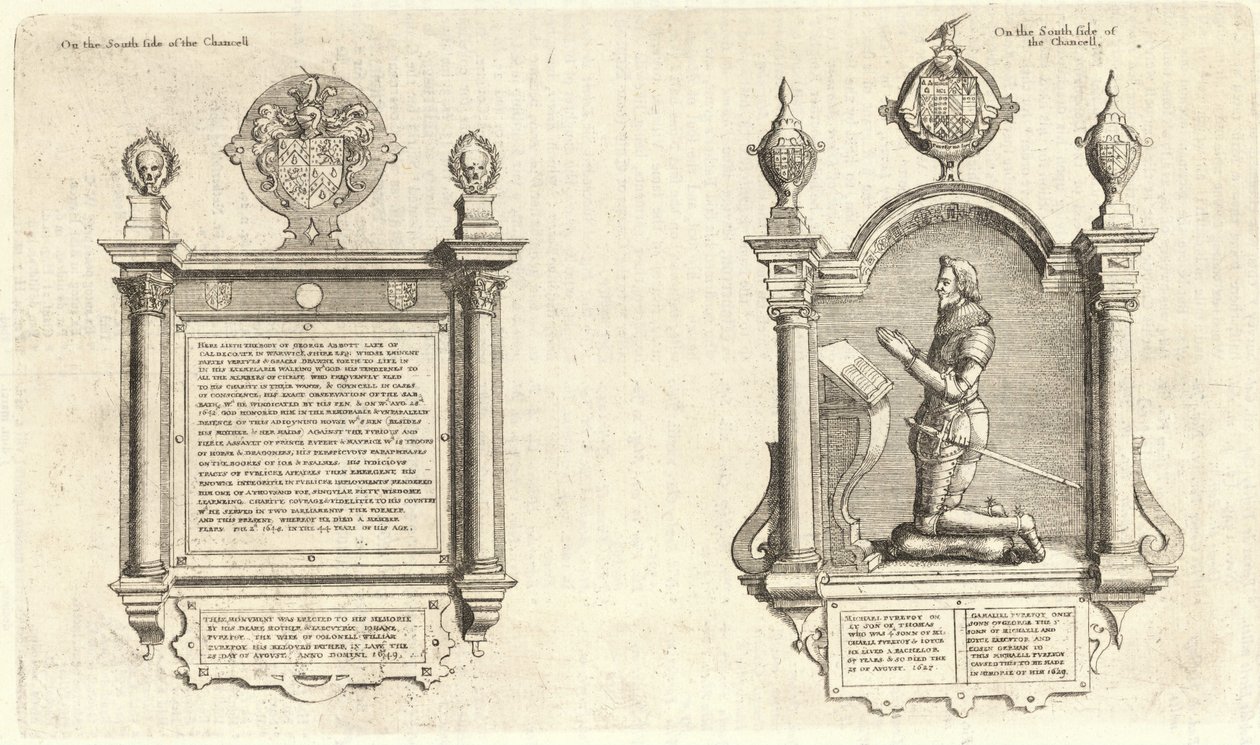 Abbott és Purefoy (emlékmű) alkotó: Wenceslaus Hollar