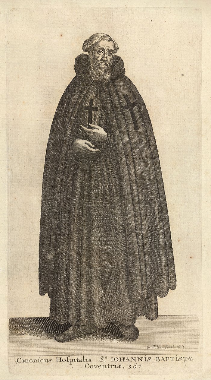 Kórház kanonokja Keresztelő János alkotó: Wenceslaus Hollar