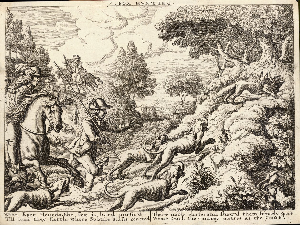 rókavadászat alkotó: Wenceslaus Hollar