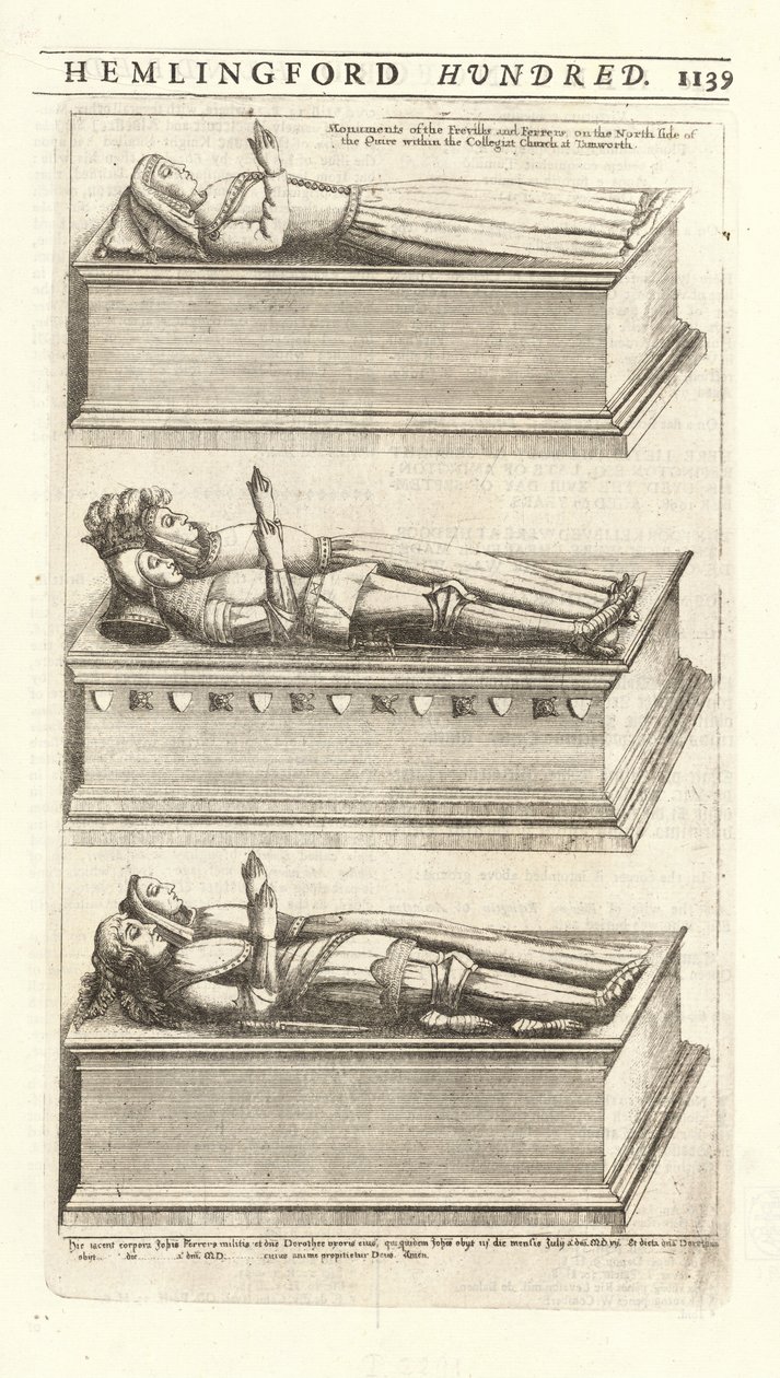 Frevill és Ferrers (emlékmű) alkotó: Wenceslaus Hollar